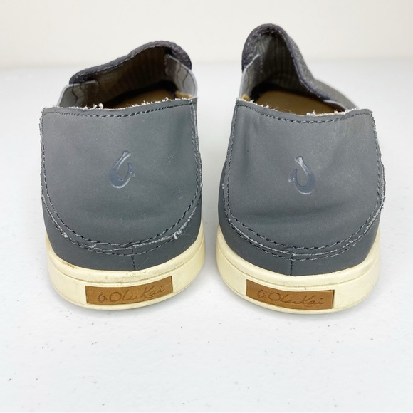 OluKai Pehuea Slip On Sneaker in Pavement Gray Size 7 - Picture 5 of 11